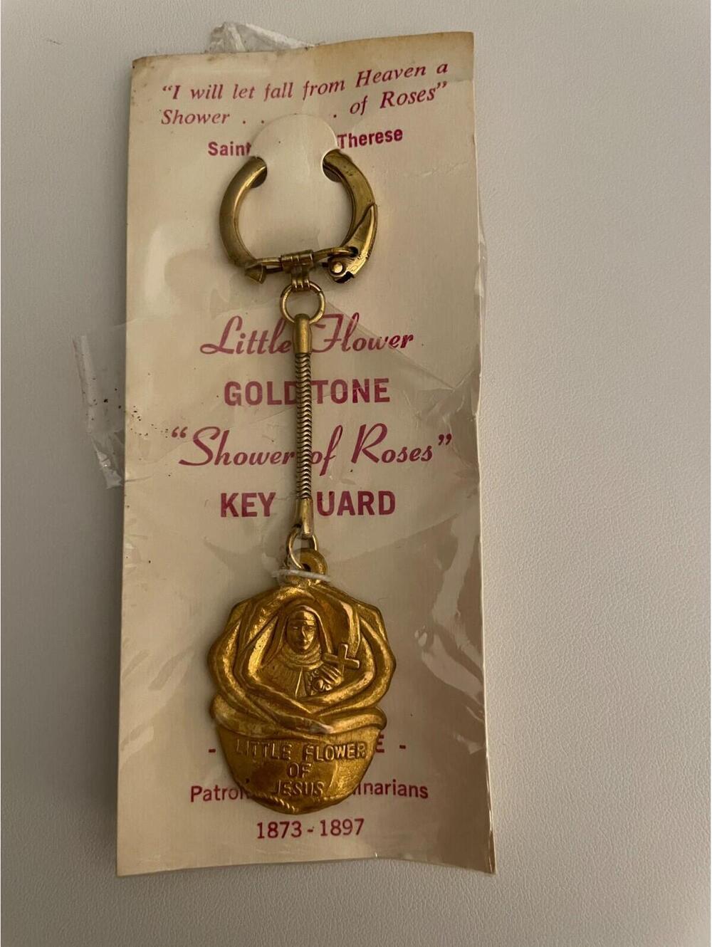 Little Flower Of Jesus Shower Of Roses Key Chain Keychain